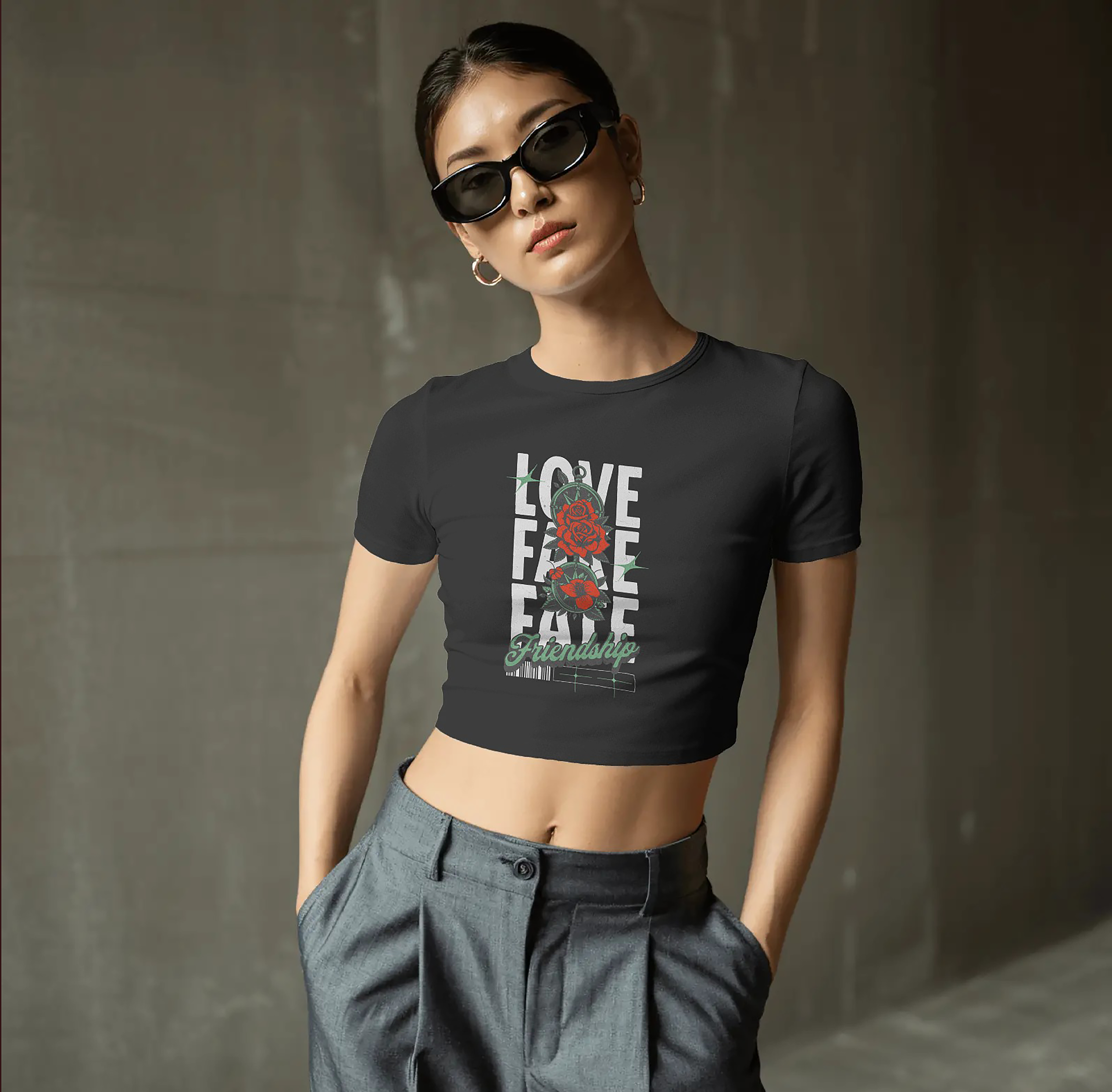 Love Fake Crop Top