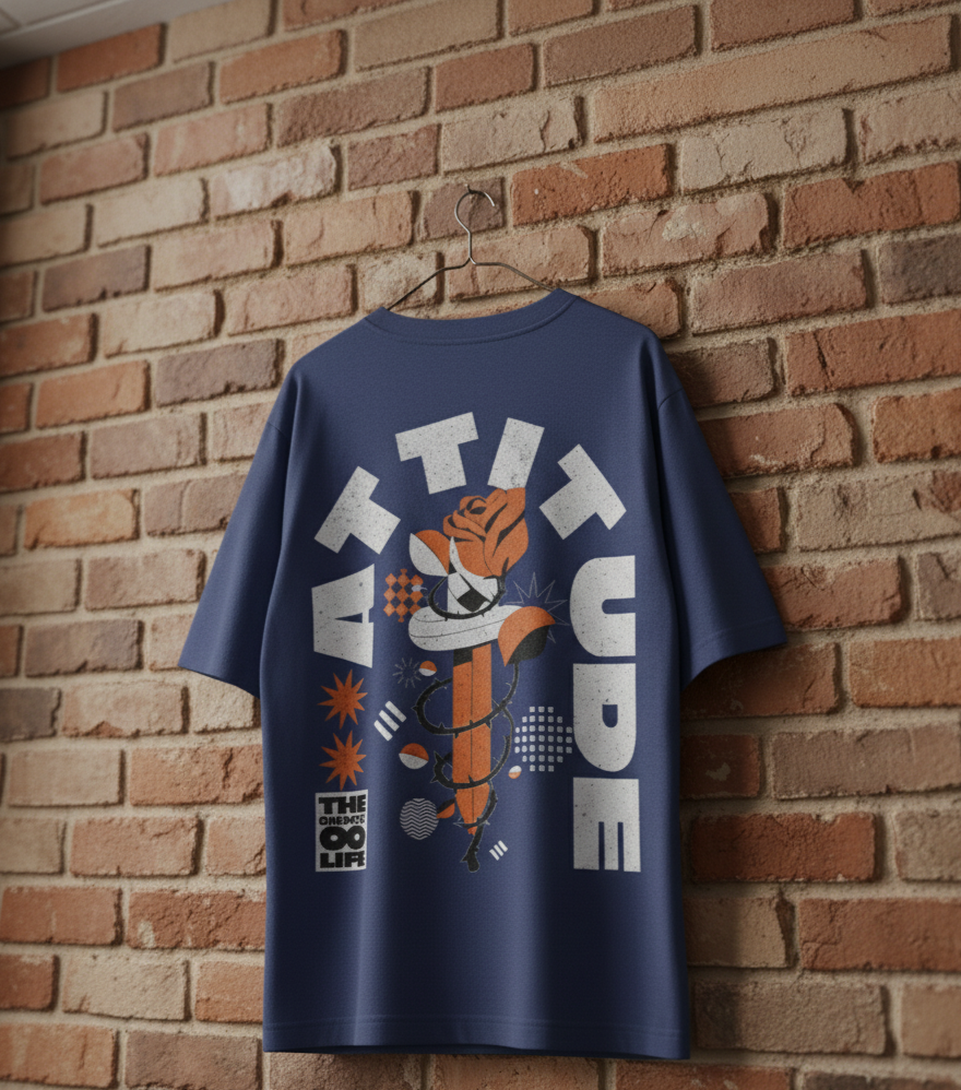 ATTITUDE Oversized  T-Shirt