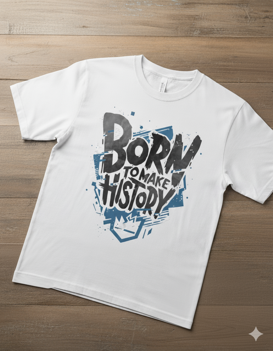 BORN TO MAKE HISTORY Oversized  T-Shirt